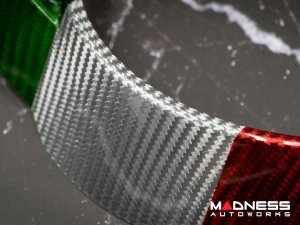 Alfa Romeo Giulia Steering Wheel Trim - Carbon Fiber - Center Trim Piece - Italian Theme - QV Model Alfa Romeo Giulia Steering Wheel Trim - Carbon Fiber - Center Trim Piece - Italian Theme - QV Model